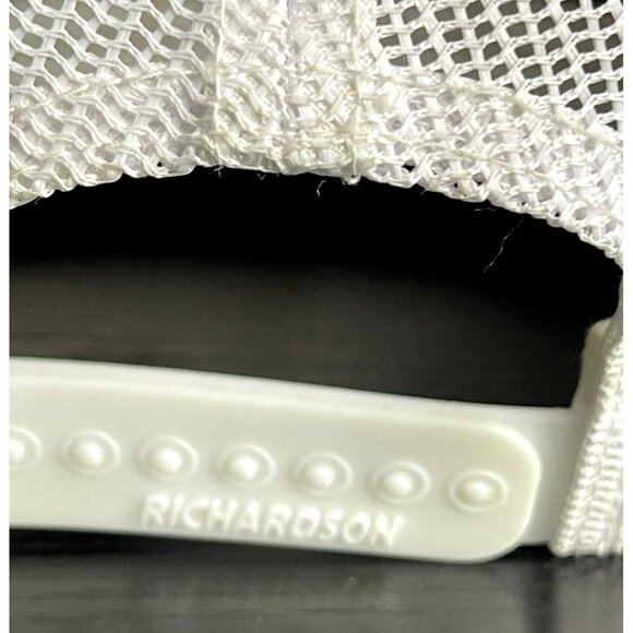 The Pizza Factory Trucker Hat By Richardson Style 511 Gray & White Mesh Snapback - Picture 6 of 8